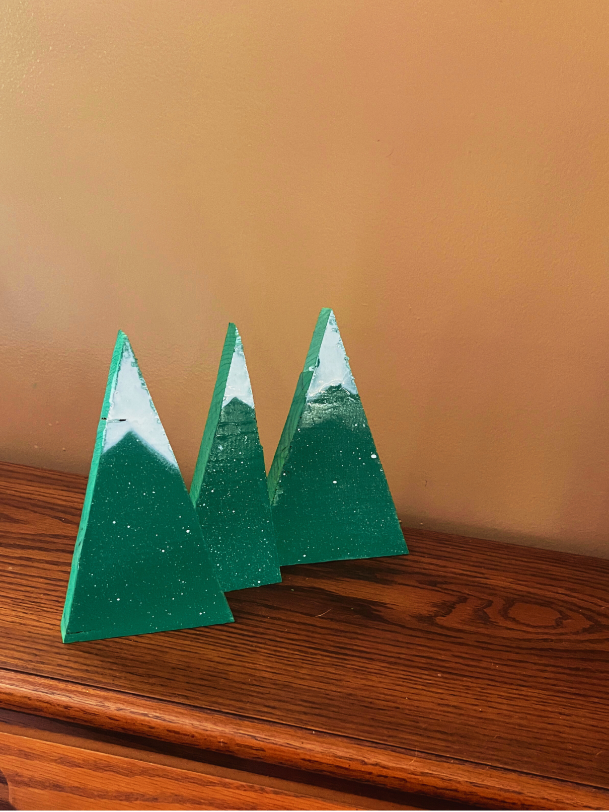 Wooden Mountain Decor