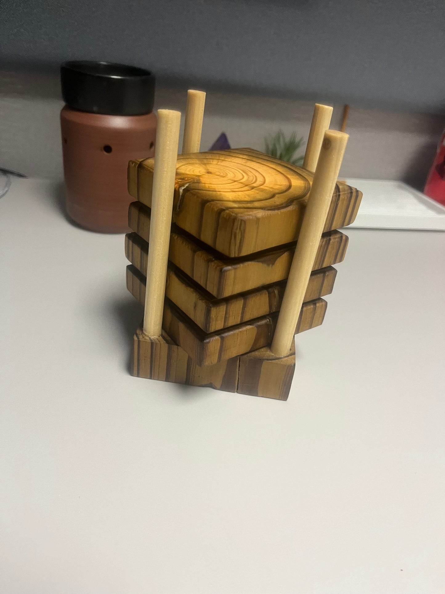 Handmade Coasters and Stand