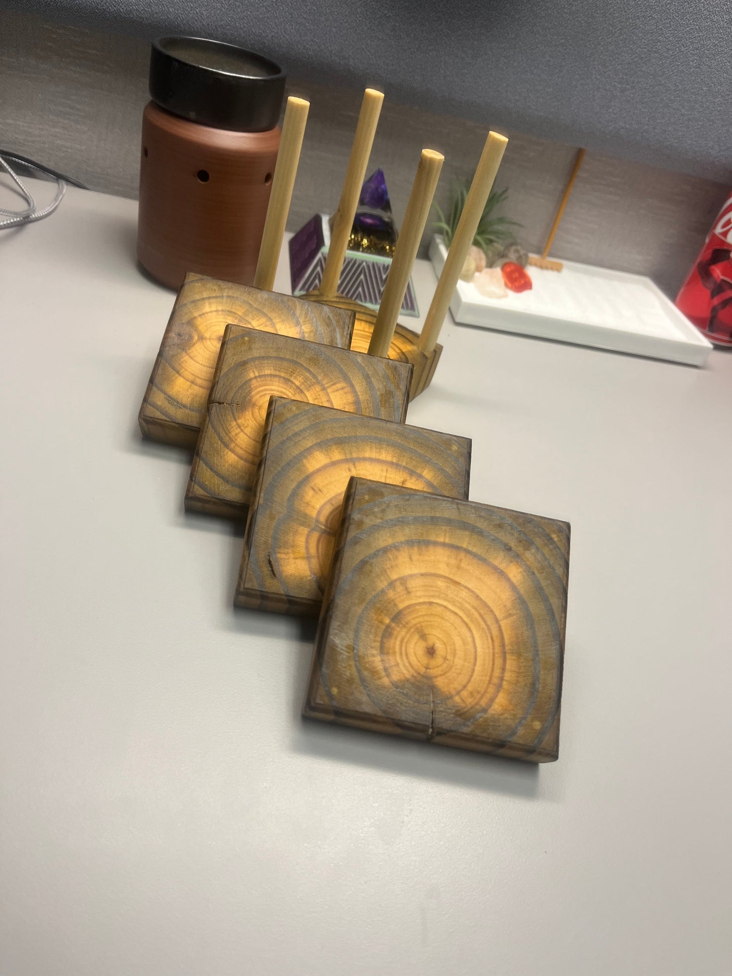 Handmade Coasters and Stand